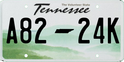 TN license plate A8224K