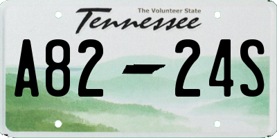 TN license plate A8224S