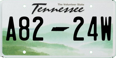 TN license plate A8224W