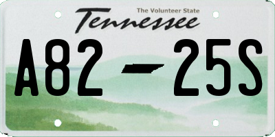 TN license plate A8225S