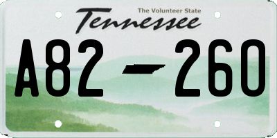TN license plate A8226O