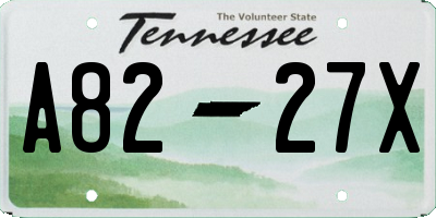TN license plate A8227X