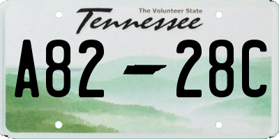 TN license plate A8228C