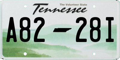 TN license plate A8228I