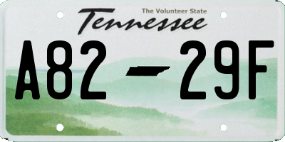 TN license plate A8229F
