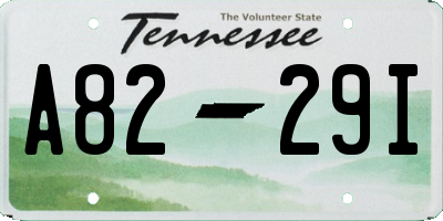 TN license plate A8229I