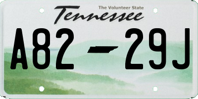 TN license plate A8229J
