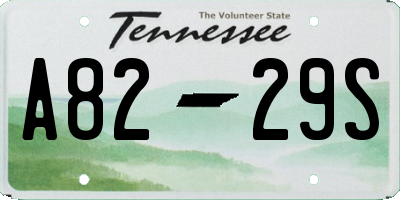 TN license plate A8229S
