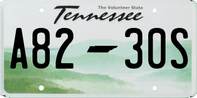 TN license plate A8230S