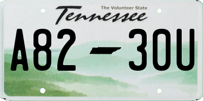 TN license plate A8230U