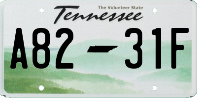 TN license plate A8231F