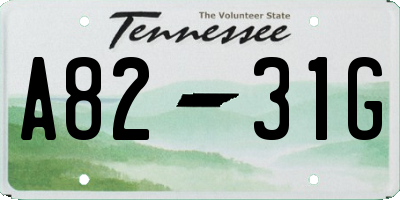 TN license plate A8231G