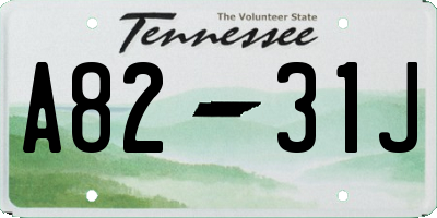 TN license plate A8231J