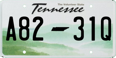 TN license plate A8231Q
