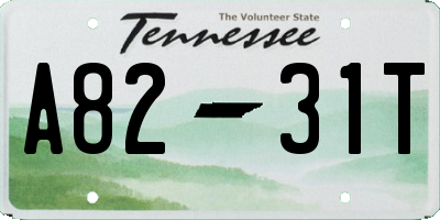 TN license plate A8231T