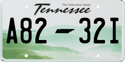 TN license plate A8232I