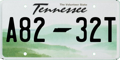 TN license plate A8232T