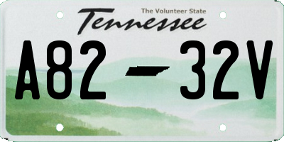 TN license plate A8232V