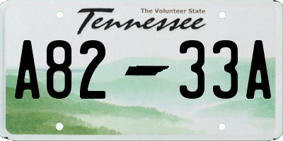TN license plate A8233A
