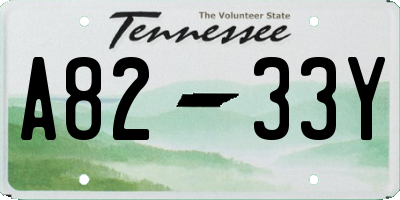 TN license plate A8233Y