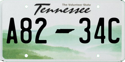 TN license plate A8234C