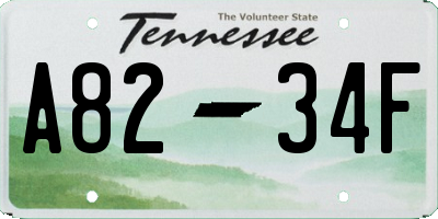 TN license plate A8234F