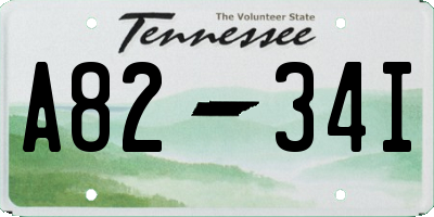 TN license plate A8234I