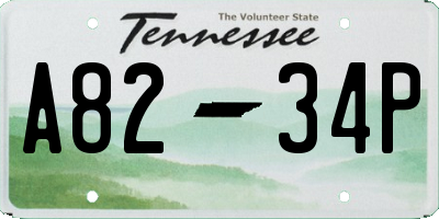 TN license plate A8234P