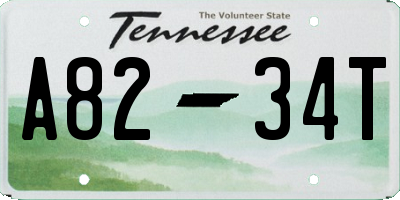TN license plate A8234T