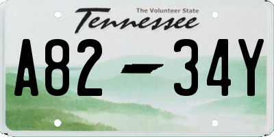 TN license plate A8234Y
