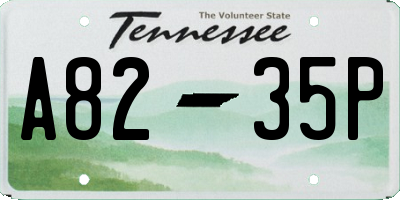 TN license plate A8235P