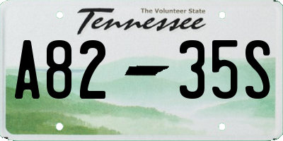 TN license plate A8235S