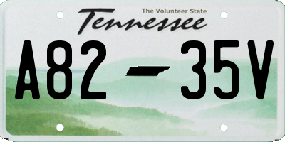 TN license plate A8235V