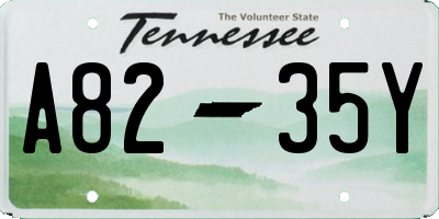 TN license plate A8235Y