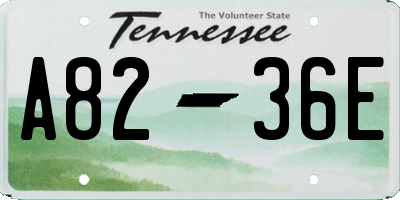 TN license plate A8236E