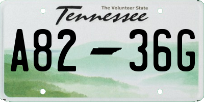 TN license plate A8236G
