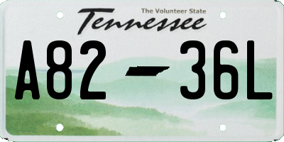 TN license plate A8236L
