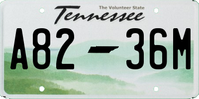 TN license plate A8236M