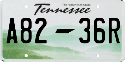 TN license plate A8236R