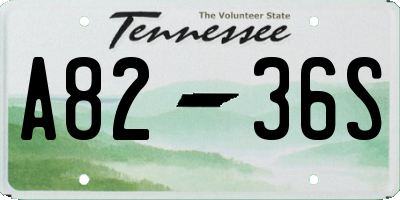 TN license plate A8236S