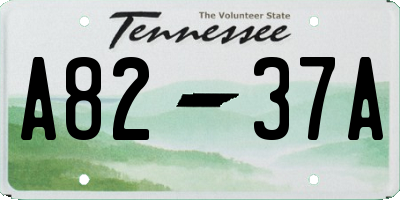 TN license plate A8237A