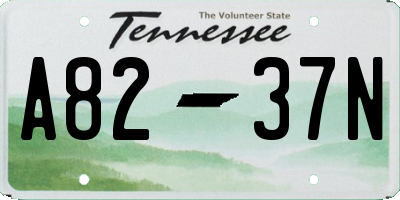 TN license plate A8237N