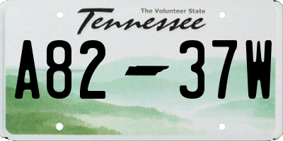 TN license plate A8237W