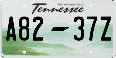TN license plate A8237Z
