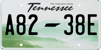 TN license plate A8238E