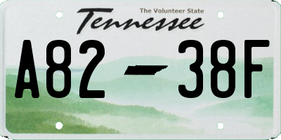 TN license plate A8238F