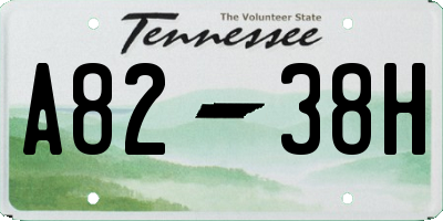 TN license plate A8238H