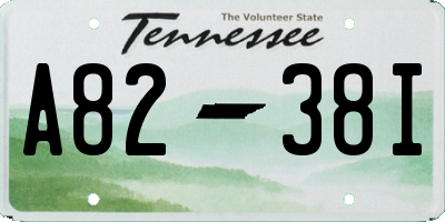 TN license plate A8238I