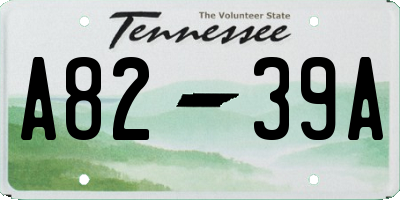 TN license plate A8239A