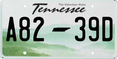 TN license plate A8239D